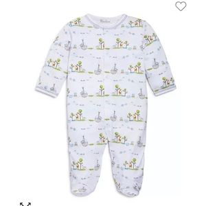 NWT Kissy Kissy noah’s print Footie/sleeper. Size 3-6 months. White & light blue